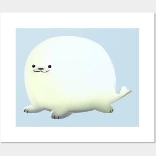 rotund baby seal Posters and Art